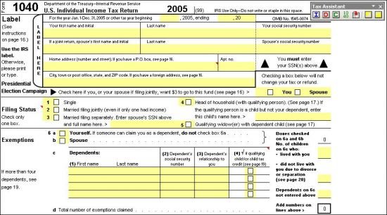 Tax Assistant for Excel Professional 6.60